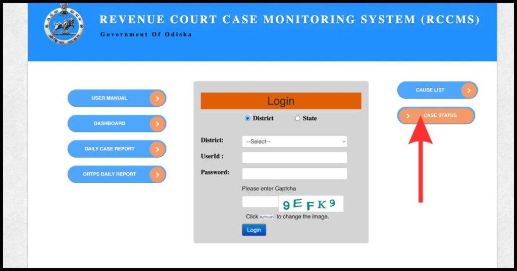 odisha case status